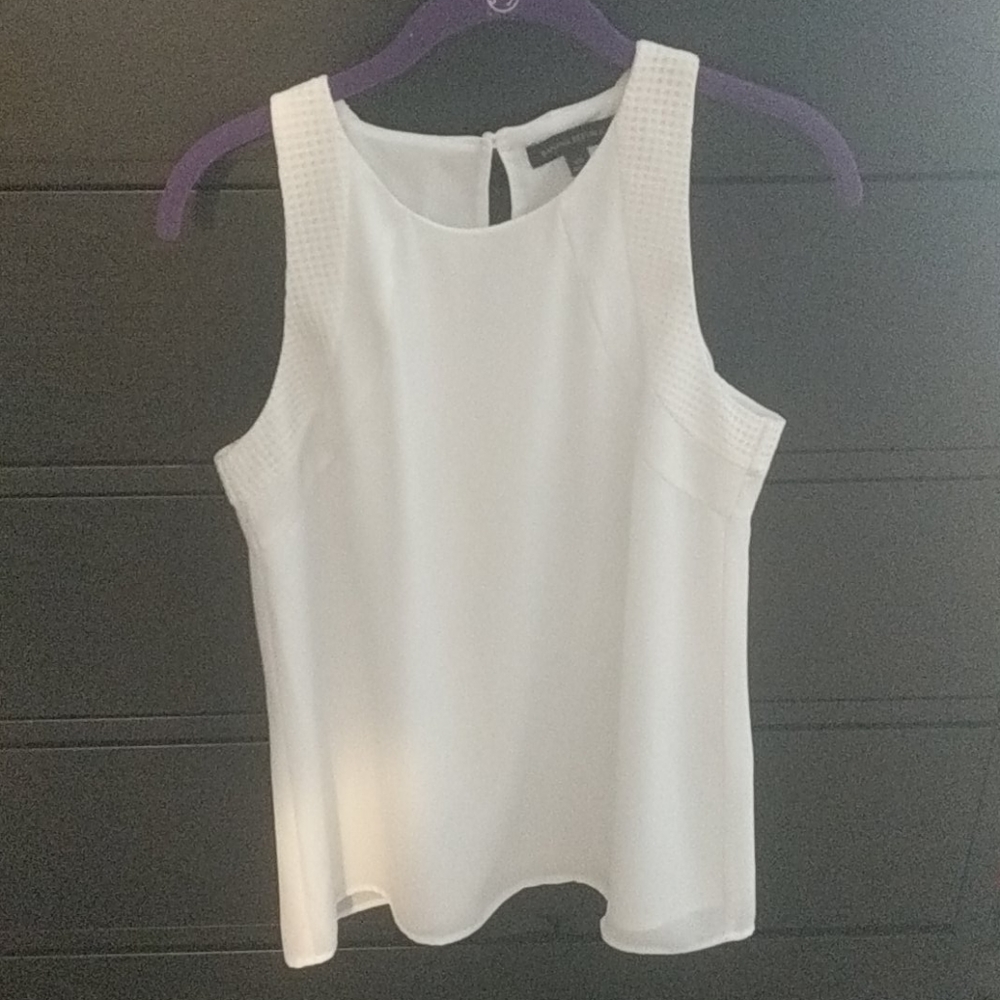 Banana Republic Sleeveless White Work Blouse